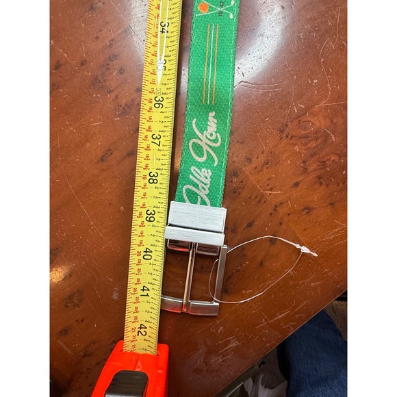 Idle Hour Golf Belt Green Woven Canvas with Leather Accent‎ Casual men's MACON - Picture 4 of 5